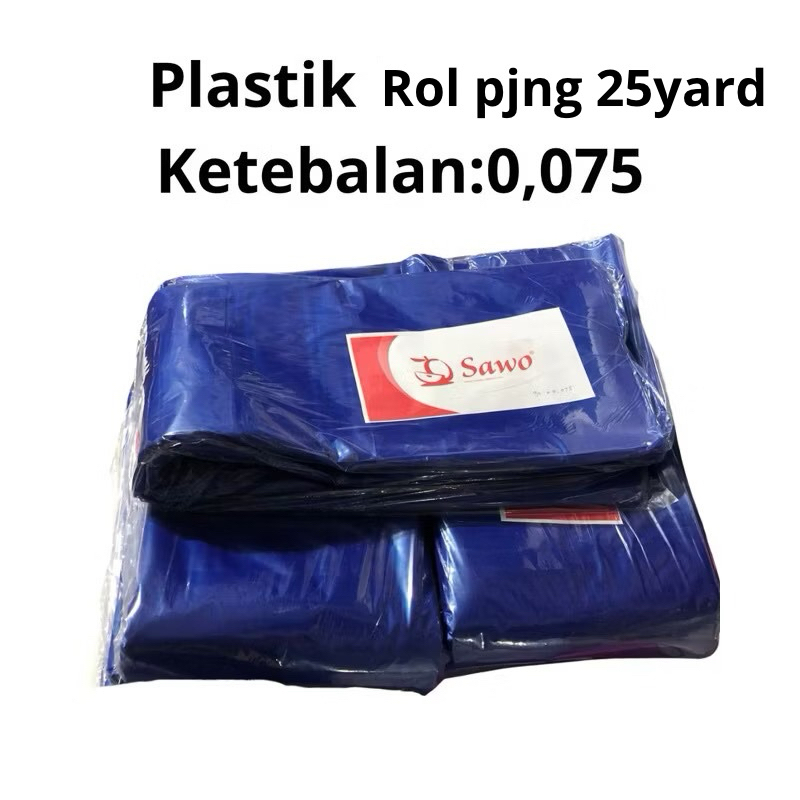 Plastik Drum Rol Biru Kurung Tebal 0,075/015 Merk sawo Plastik Putih Plastik ikan