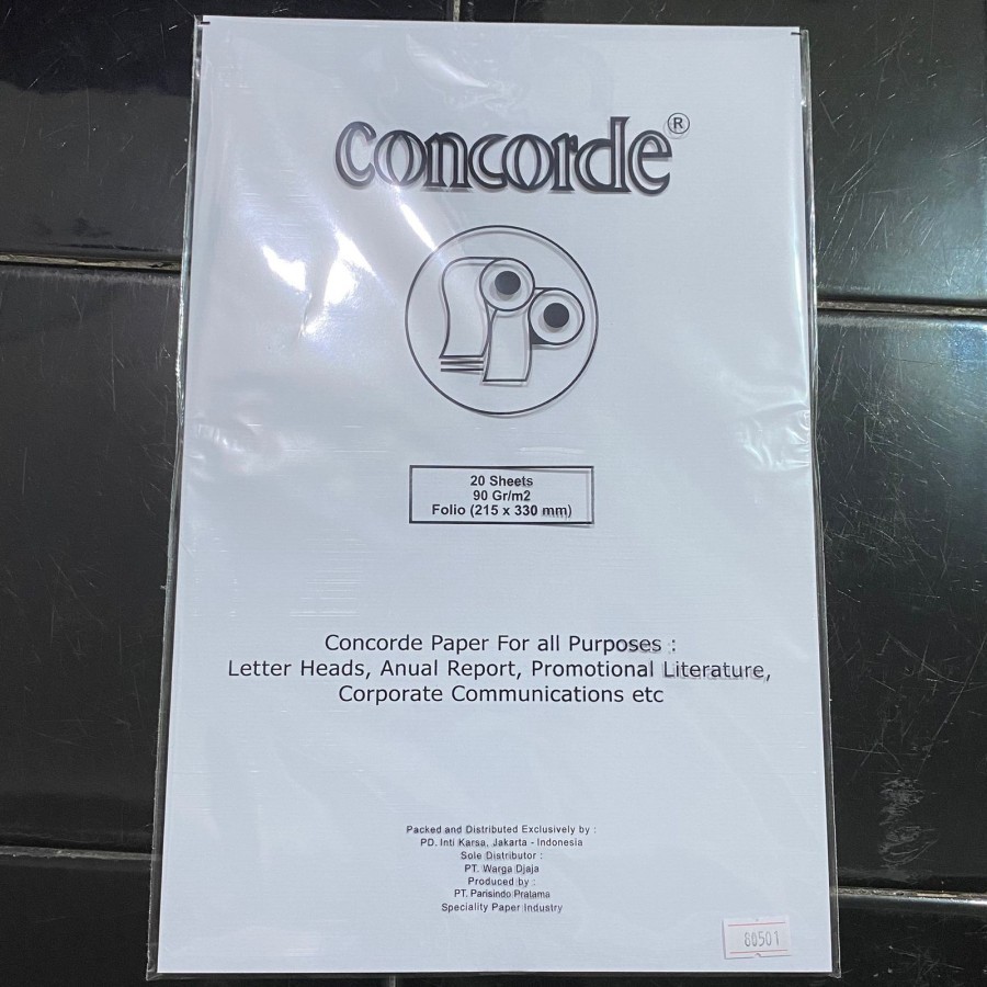 

Kertas Concorde FOLIO 90gr isi 20 Lembar