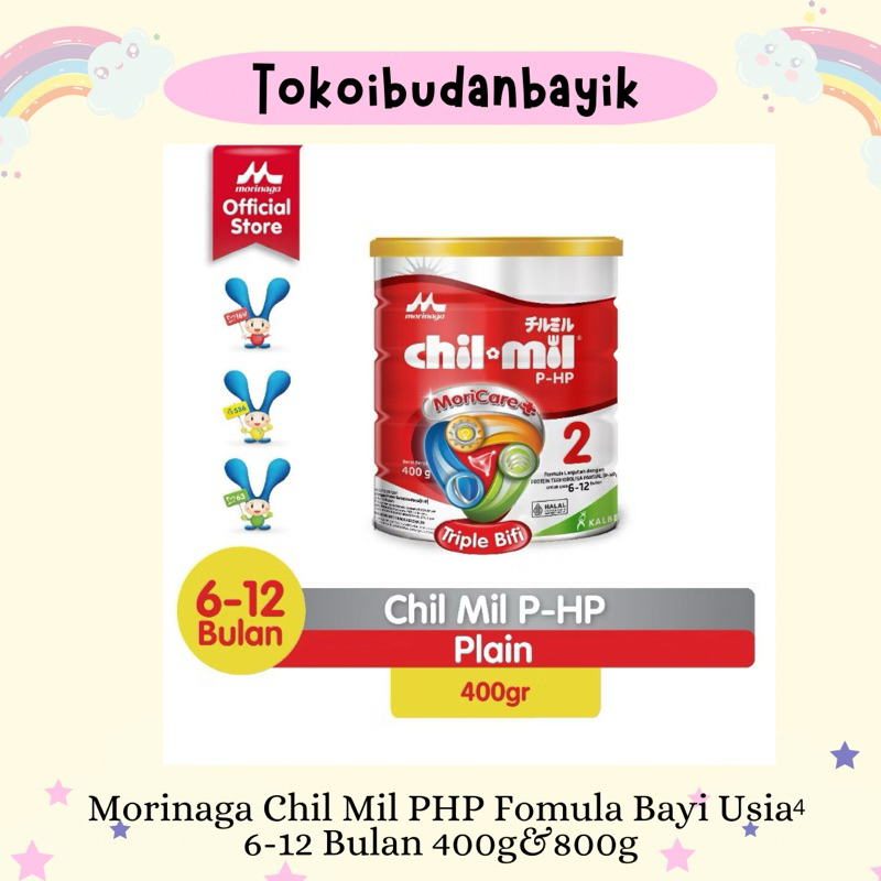 

Morinaga Chil Mil PHP Fomula Bayi Usia 6-12 Bulan 400g&800g