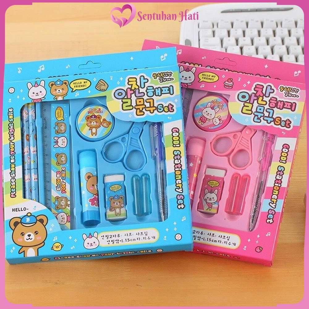 

Paket Alat Tulis Anak 8IN1 Karakter / Alat Tulis Set Anak TK Gift Kids Stationery / Set School Supplies for Child Sentuhan Hati A26