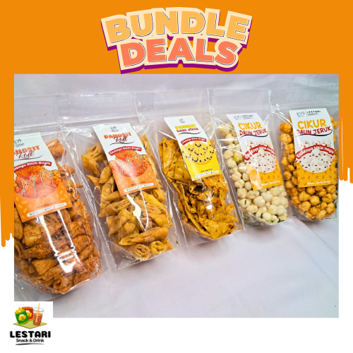 

[LESTARI Snadi] Paket Bundle Deals Pouch 10 x 17 Jajan Snack Camilan Makanan Ringan