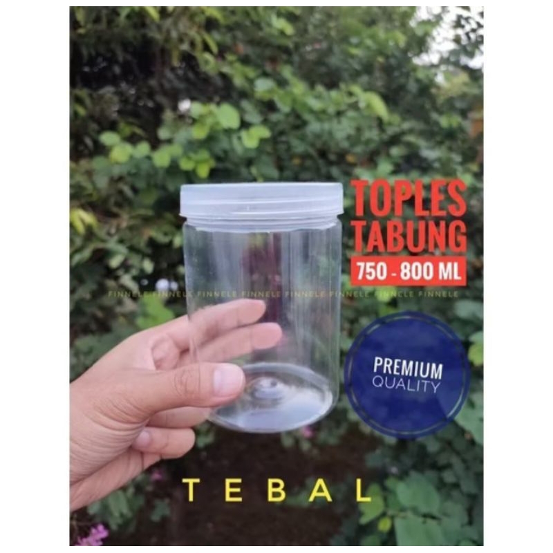 Toples Tabung Silinder 750 ml, 800 ml Plastik / Toples Kue Kering / Toples Snack