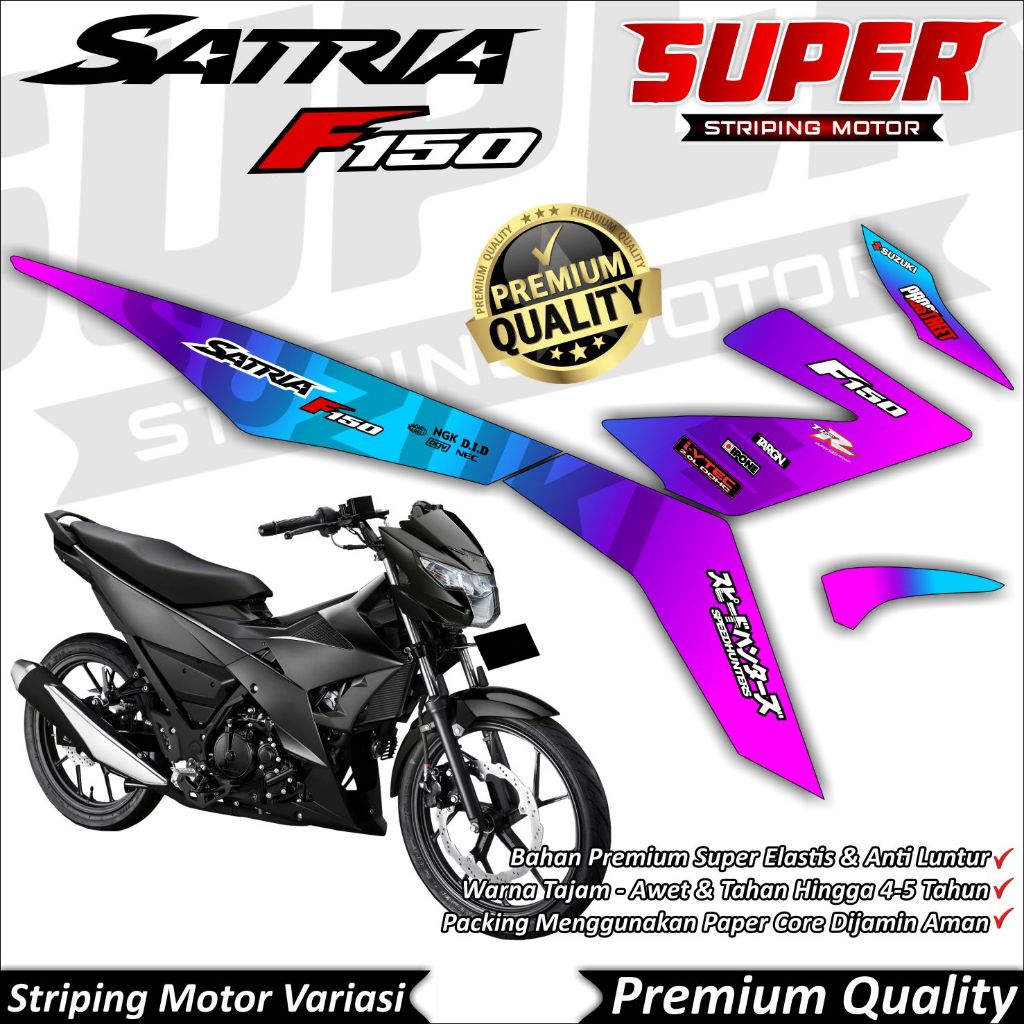 Stiker Satria Fu Fi Injeksi Anti Luntur keren Striping Satria Fu Fi Injeksi Striping Suzuki Satria F