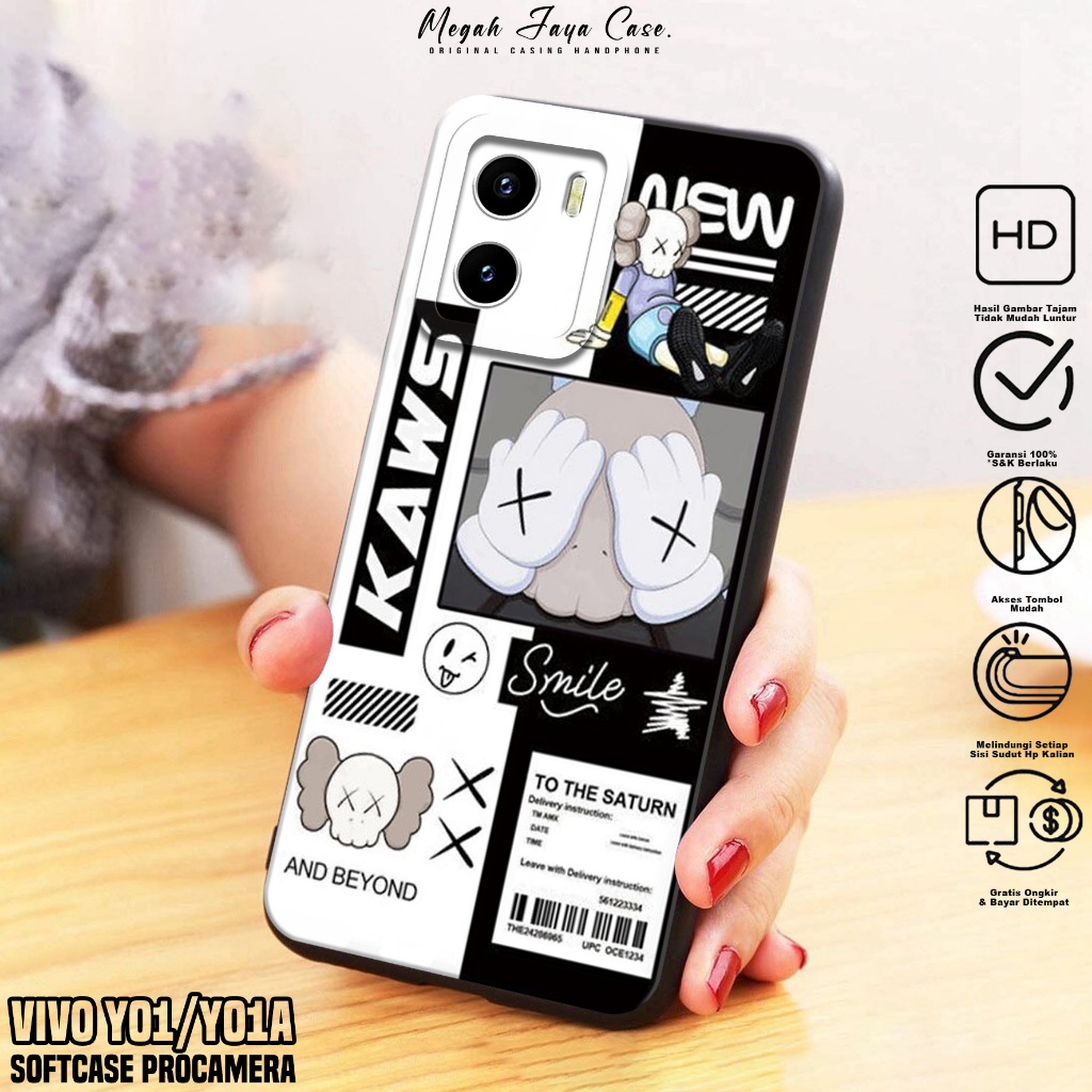 Softcase VIVO Y01 / Y01A - Case Hp VIVO Y01A / Y016 Motif AES - Casing Hp VIVO Y01 -  Silikon Hp VIV