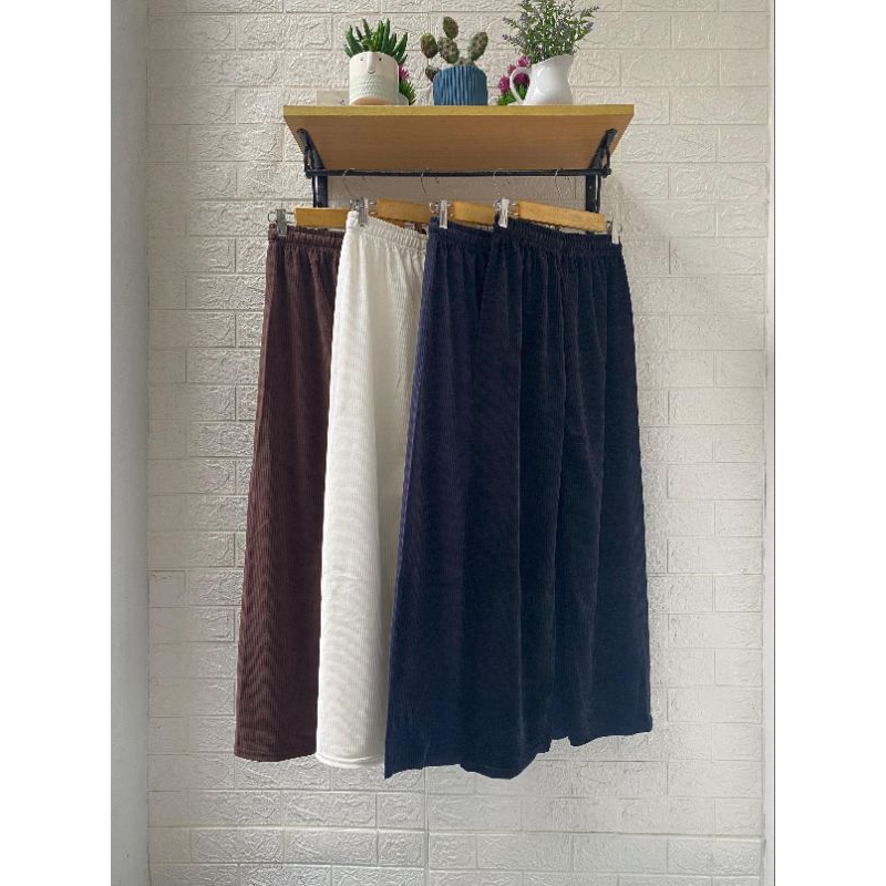 [CL-37] Celana Kulot Bludru Wanita Premium