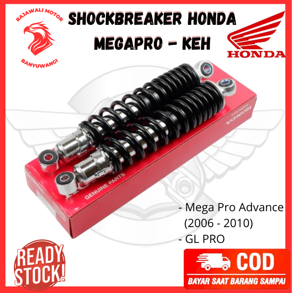 Flowbeeshop Shock Belakang Honda Mega Pro Ori - Shockbreaker Keh Motor Honda Gl Pro - 52400-Keh-900