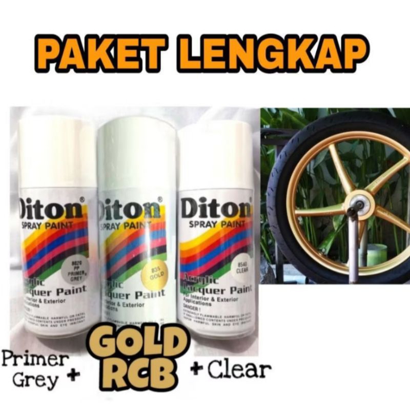 PAKET LENGKAP DITON GOLD RCB ACRYLIC SPRAY 300 ML PILOX /CAT SEMPROT