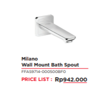 AMERICAN STANDARD MILANO WALL MOUNT BATH SPOUT