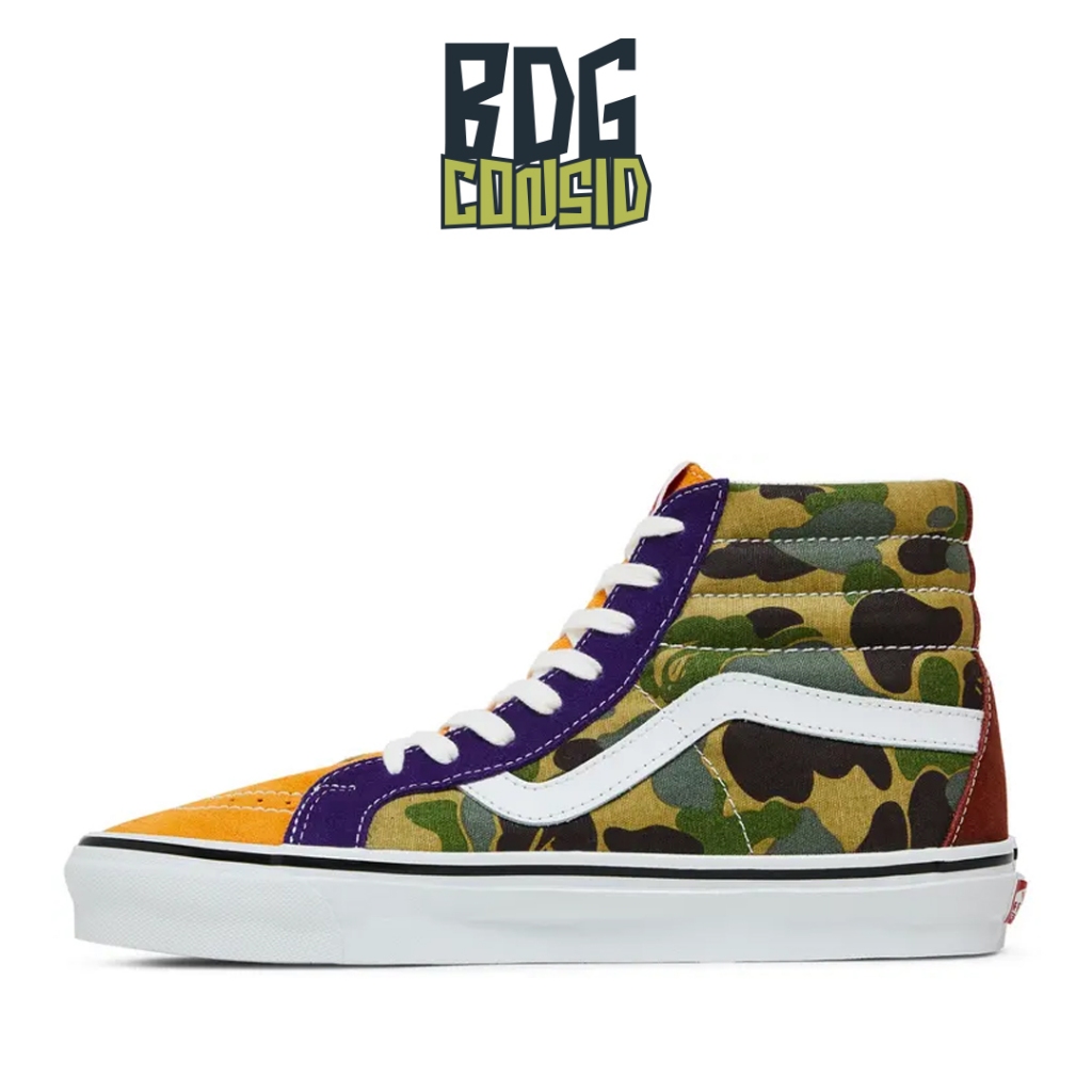 Sepatu Vans SK8 High 36 DX Multi Camo X Bape