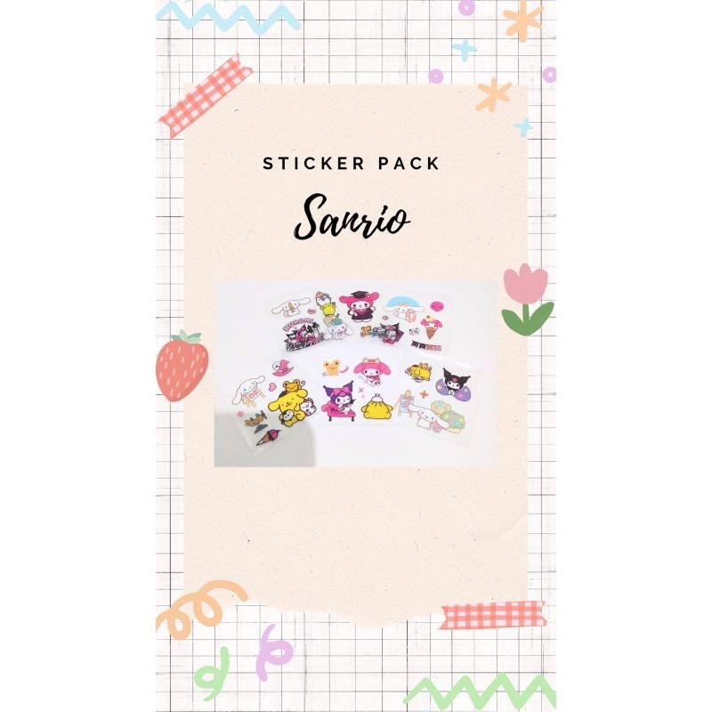 

Sticker Pack Sanrio Anti Air Scrapbook/Journal/DIY