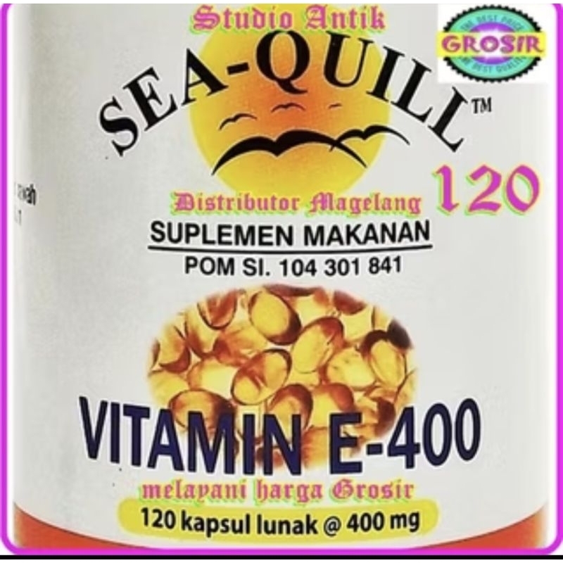 Sea Quill Vitamin E Full Spectrum - Sea Quill Vitamin E 400 - Sea Quill Vitamin E 400 isi 30 60 120