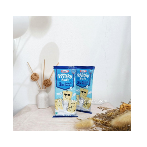 

Keju Kraft Milk Milky Soft Snack Pack 3 x 30 gr 90 gr Kraft