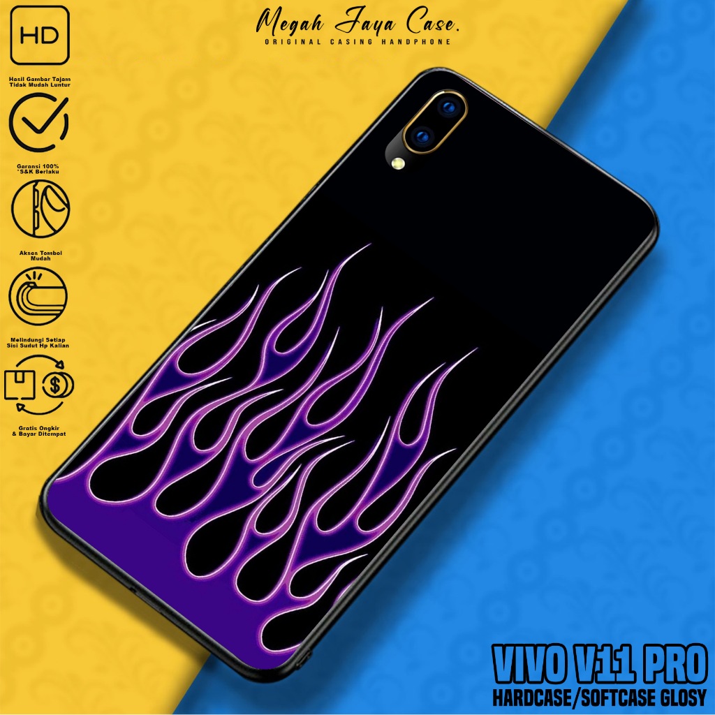 Softcase VIVO V11 PRO - Case Hp VIVO V11 PRO Motif FIRE - Casing Hp VIVO V11 PRO -  Silikon Hp VIVO 