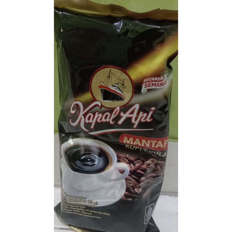 

KAPAL API MANTAP 25 gram KOPI+GULA 1sachet