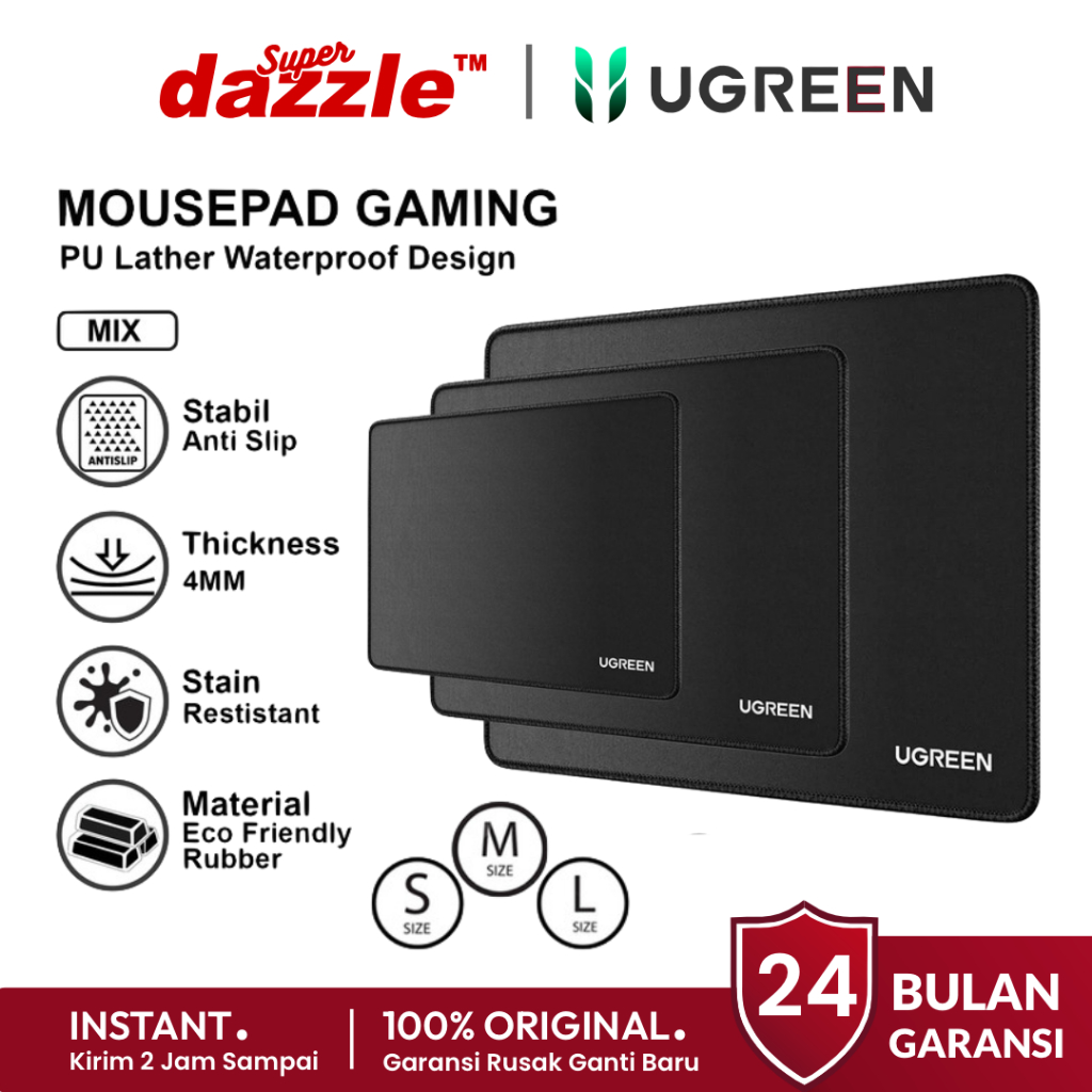 [ TERLARIS ] UGREEN Mousepad Gaming Original 100% Garansi Resmi 2 Tahun Official Store Mall murah te