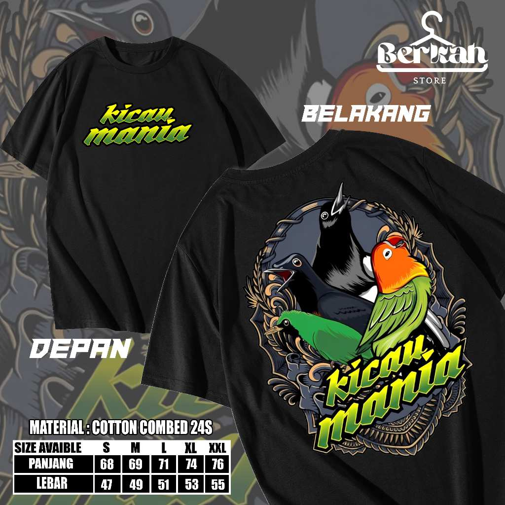 KAOS BURUNG KICAU MANIA | KAOS BURUNG | KAOS KOMUNITAS | KICAU MANIA | KAOS DISTRO ORIGINAL | BAJU T