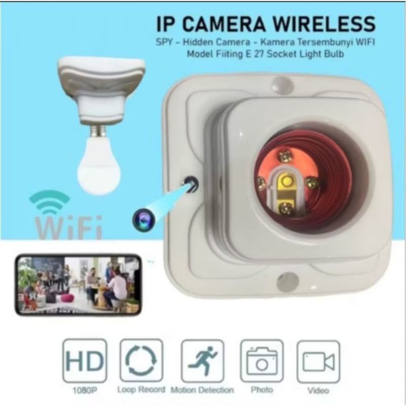 CCTV Mini Tersembunyi Tanpa Kabel Konek Hp Jarak Jauh Kamera Mini Kecil Pengintai SPY Camera Hidden 