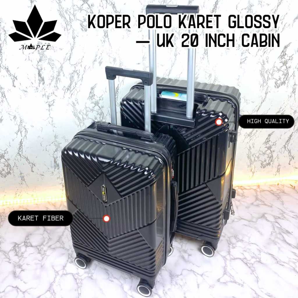[PENGIRIMAN LUAR MAKASSAR] MAPLE KOPER POLO KARET GLOSSY UK 20 INCH CABIN KOPER PREMIUM ANTI PECAH K