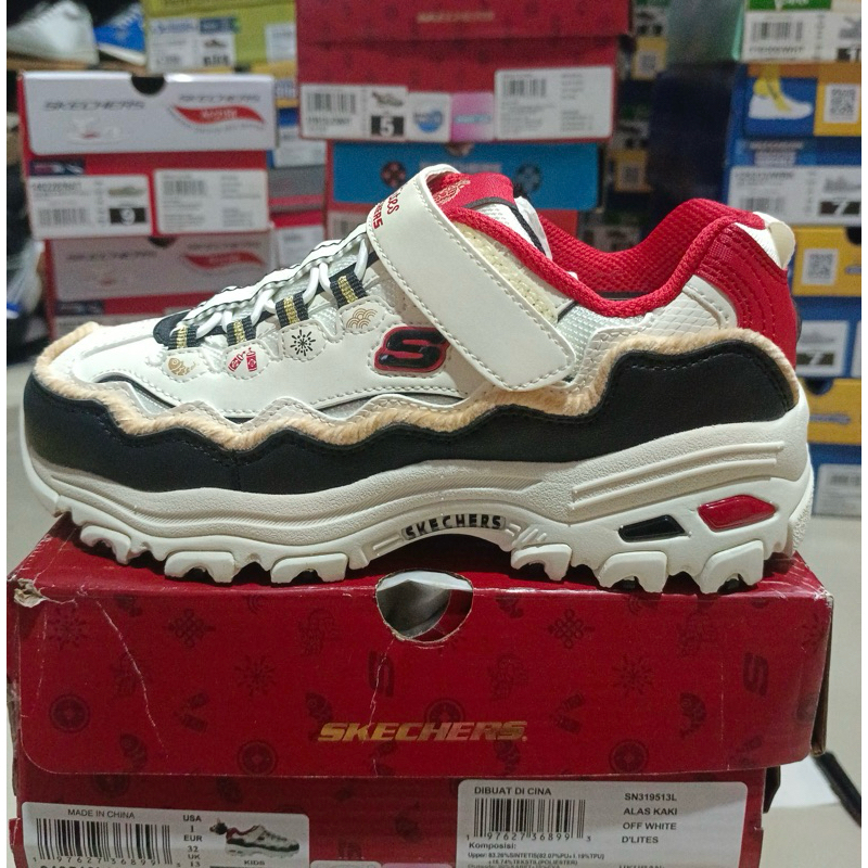 Skechers D LITES 319513 OWHT size 32(20cm)(3) made in china