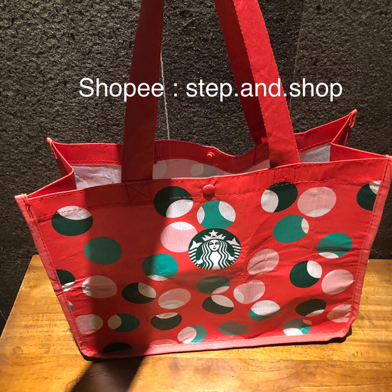 

Starbucks Reusable Bag Large - Tas tenteng - Polkadot Holiday Edition - Limited