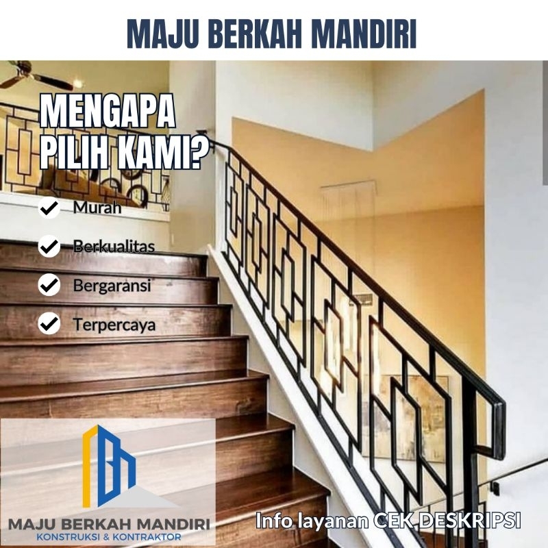 Reling tangga || pagar balkon || pagar tangga minimalis