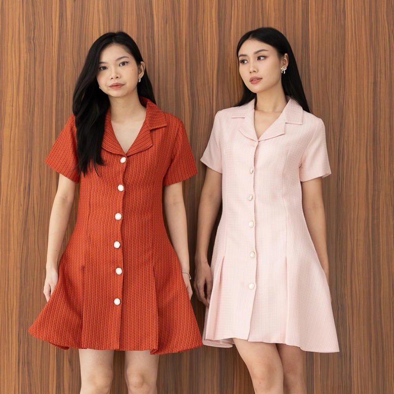 IWEARGRACIE - Charlotte Mini Tweed Dress / Dress Tweed Wanita / Mini Dress