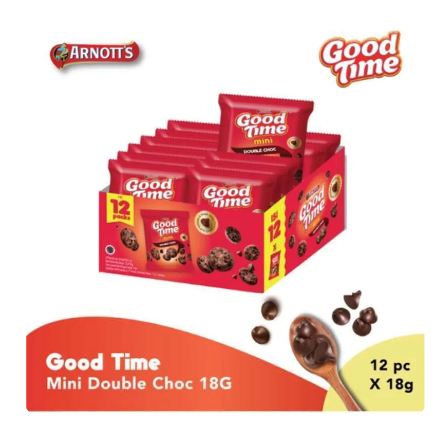 

Good Time Mini Double choco 1 Box isi 12pcs