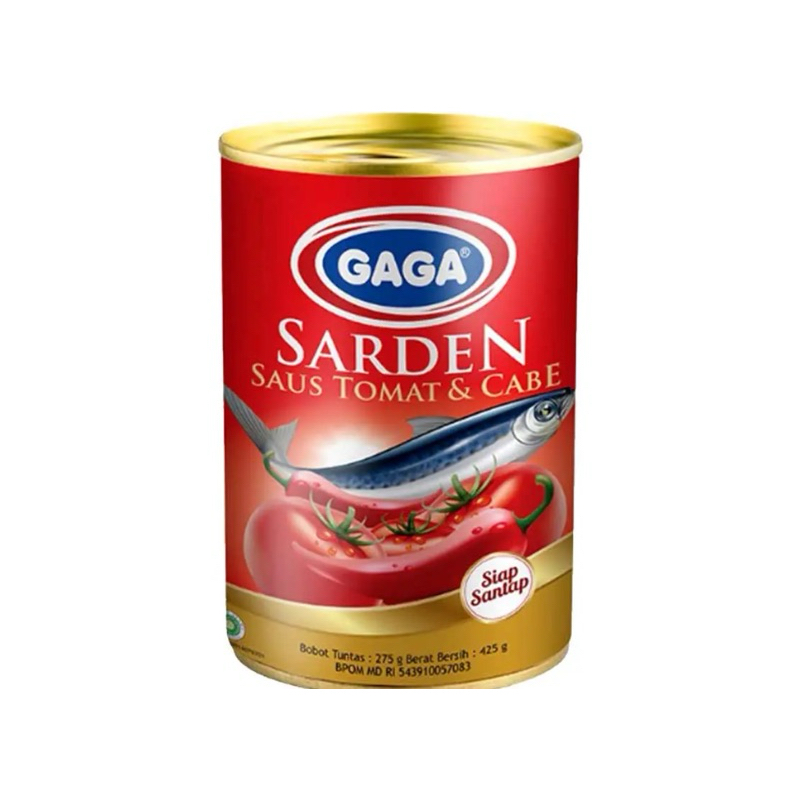 

GAGA Sarden Saus Tomat & Cabe Siap Santap 425gr