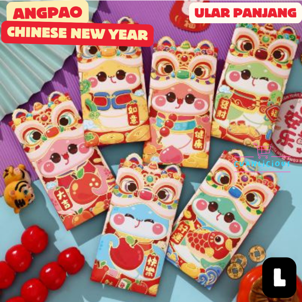 

Angpao Imlek Sincia Lucu 3D Shio Ular Snake 2025 (Panjang)