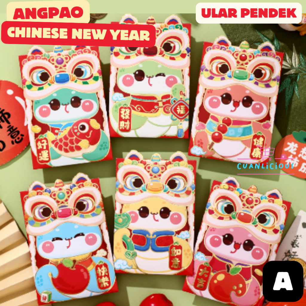

Angpao Imlek Sincia Lucu 3D Shio Ular Snake 2025 (Pendek)