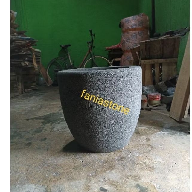 lumpang jumbo batu asli 40cm (bisa rikues model)