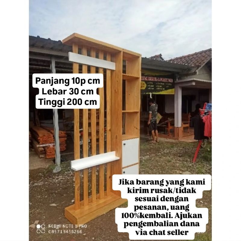 RAK PENYEKAT RUANGAN TAMU MINIMALIS | PARTISI RUANGAN