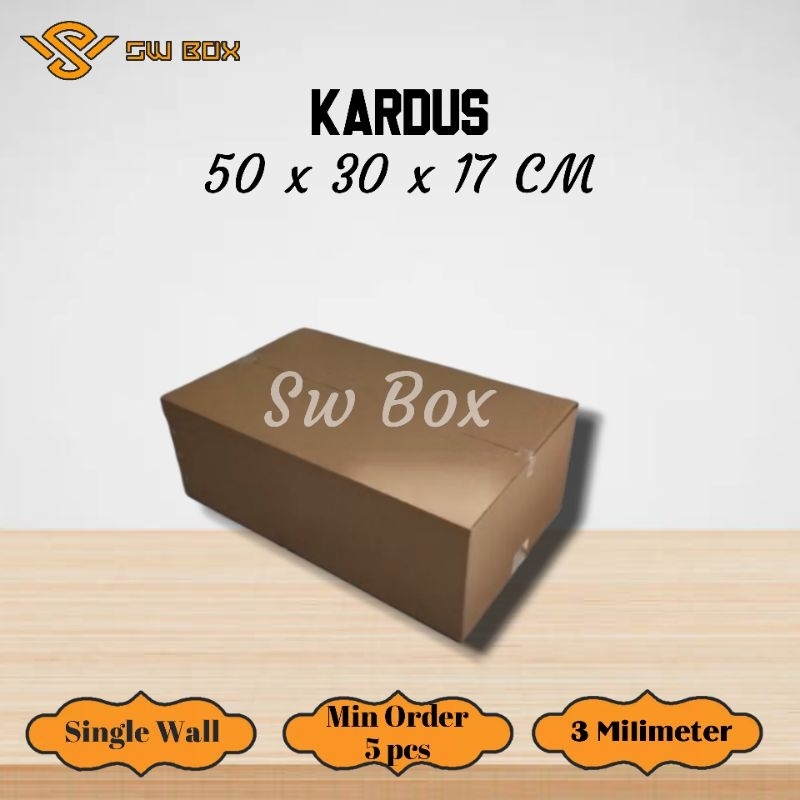 

Kardus Ukuran 50x30x17 CM Box untuk packing ST