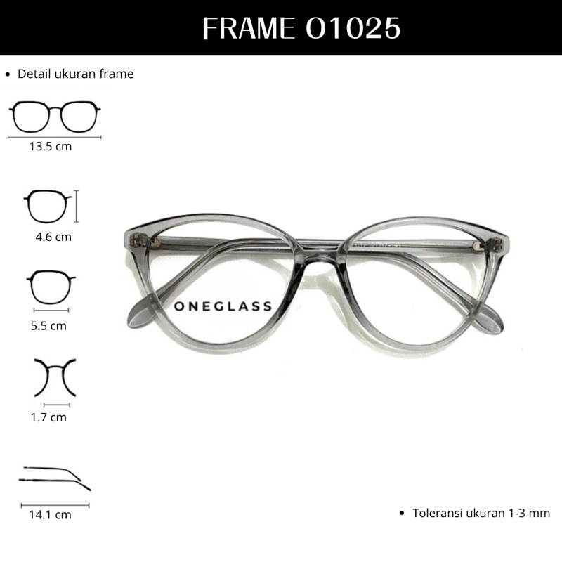 𝗢𝗻𝗲𝗴𝗹𝗮𝘀𝘀 - Frame Kacamata O1025 Perempuan