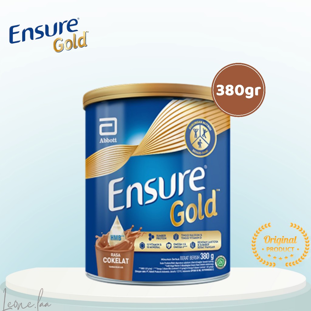 

Ensure Gold HMB Cokelat 380gr - Susu Nutrisi Dewasa Rendah Laktosa Coklat 380g