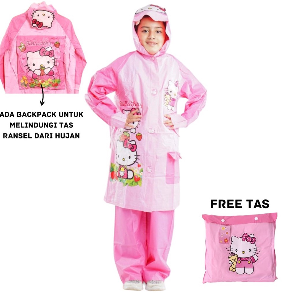 Diskon Terlaris JAS HUJAN SETELAN JAKET CELANA ANAK MOTIF KARAKTER KARTUN LUCU