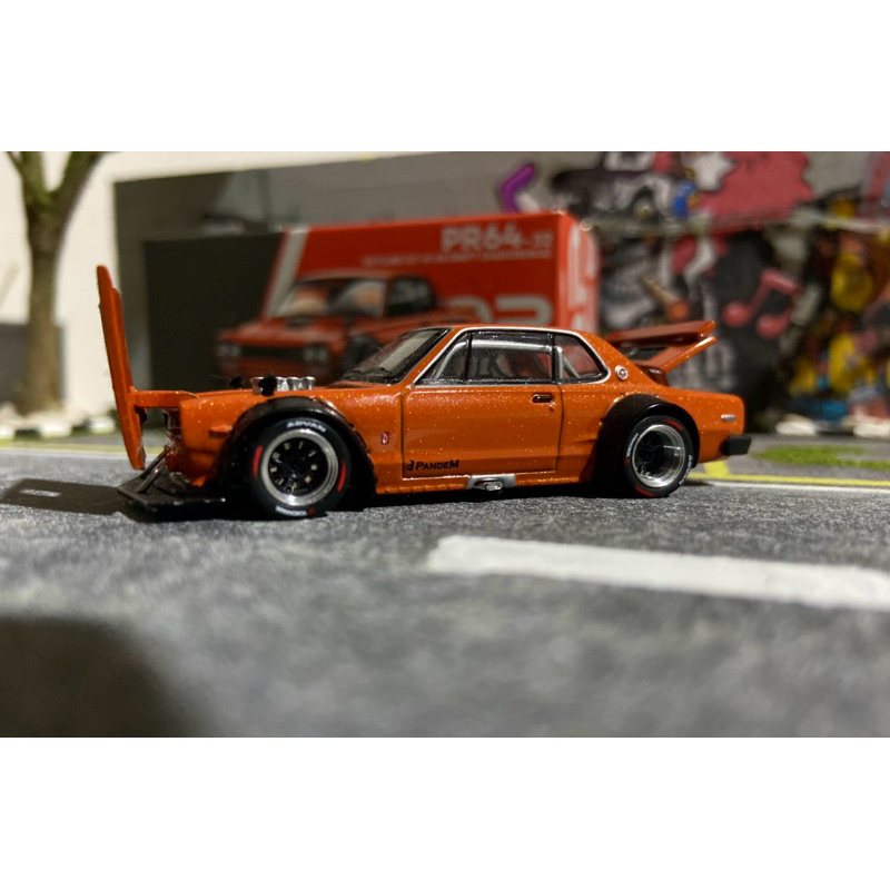 Pop Race Skyline GTR V8 Drift Hakosuka Orange Unsealed