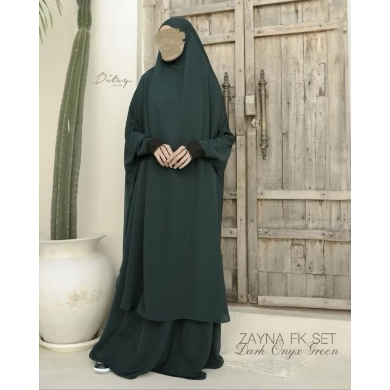 Ditsy Zayna FK Set Long Dark Onyx Green dan Pennysilvania