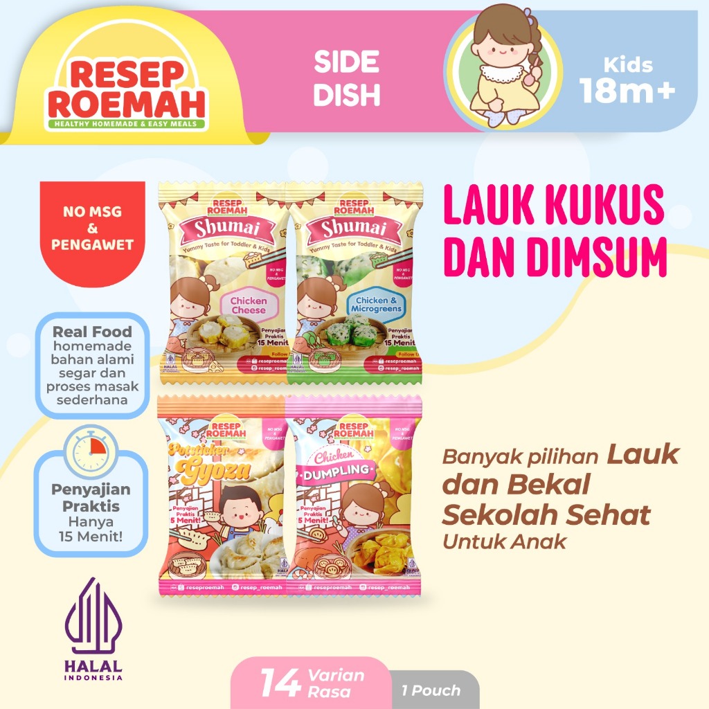 

Resep Roemah Lauk Kukus dan Dimsum / Bekal Sekolah Anak / Cemilan Sehat Frozen Anak MPASI / Toddler and Kids Healthy Frozen Food / No MSG