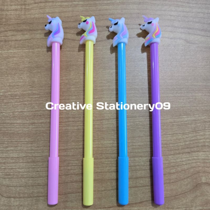 

Pulpen UNICORN / Pen Bolpoint GEL HITAM Unicorn Kuda Lucu