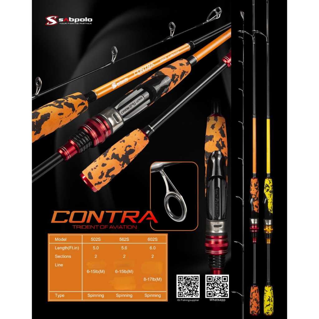 Joran Pancing Carbon Solid Japanese Style Sabpolo Contra 150/165/180