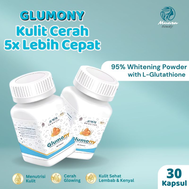 [TERLARIS] GLUMONY | PEMUTIH BADAN | PEMUTIH WAJAH | KAPSUL WHITENING