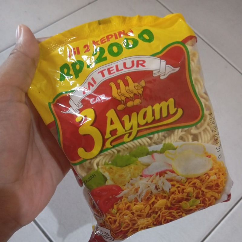 

Mie Telur Cap 3 Ayam Harga per/5 biji