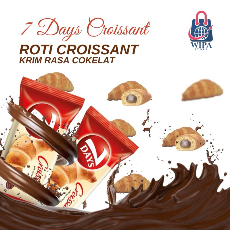 

Roti 7 days croissant Asli Arab 5 pcs + gratis 1 pcs