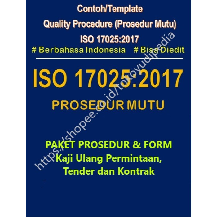 

Softcopy Paket Contoh/Template Prosedur & Form Kaji Ulang Permintaan, Tender & Kontrak ISO 17025