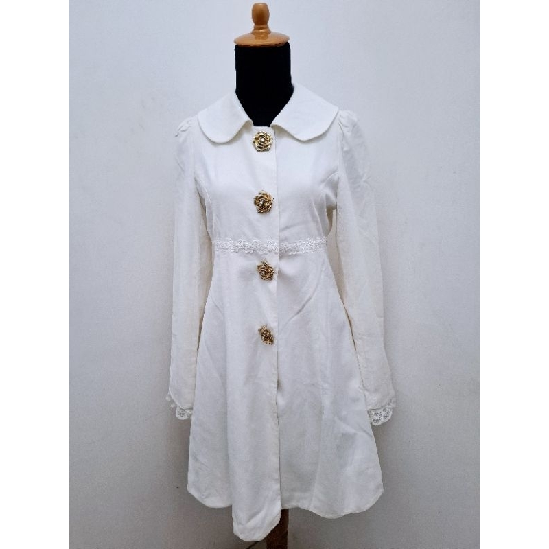 White Coat Gold Flower Brand From Liz Lisa Ori 100%