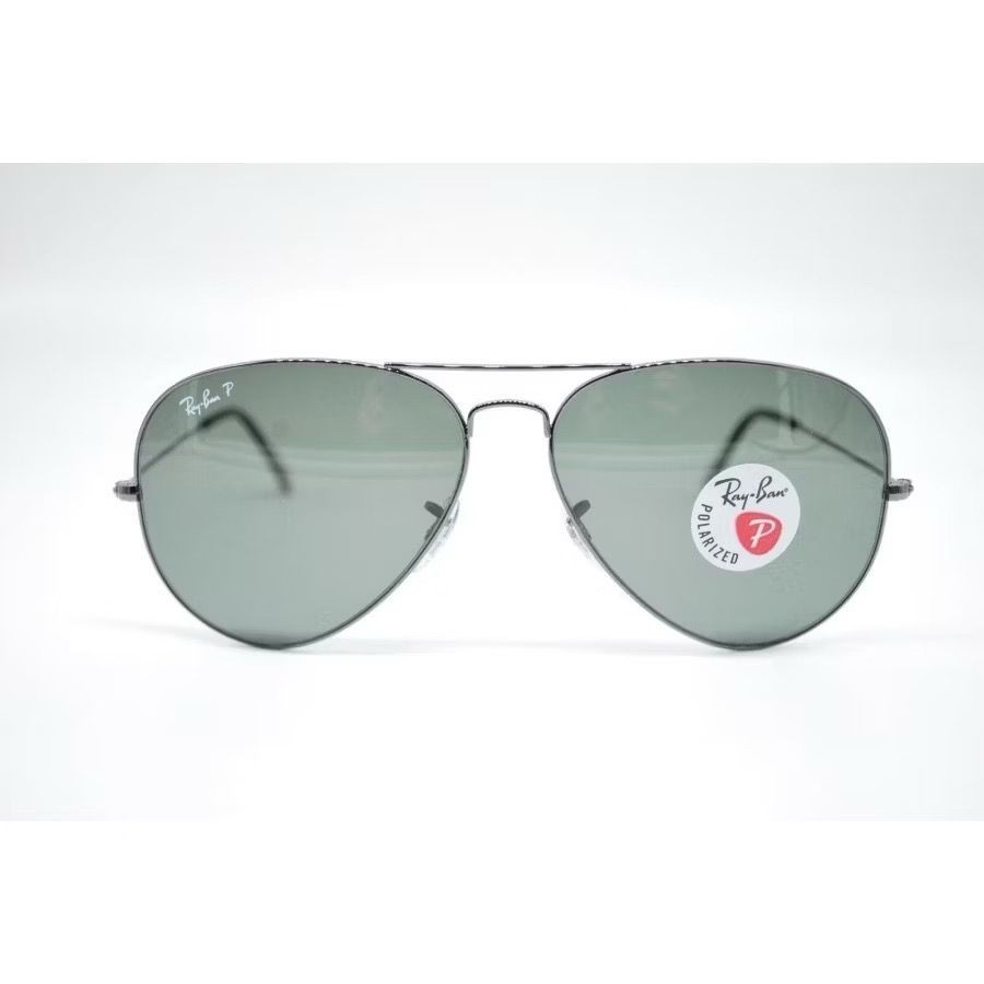 KACAMATA RAYBAN AVIATOR 3026 LARGE METAL 62 SILVER BLACK LENSA POLARIZED