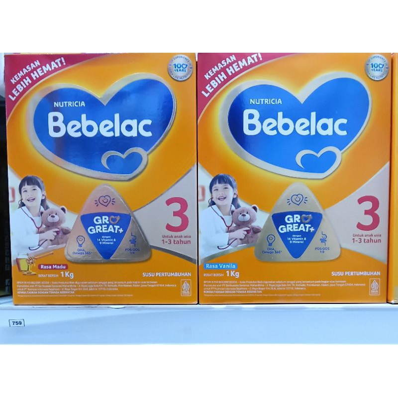 

bebelac 3 1000gr vanila madu beli 5 free hadiah