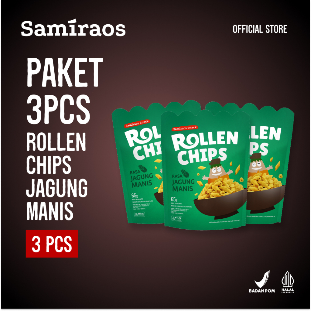 

SAMI RAOS - 3 Pcs Rollen Chips Jagung Manis