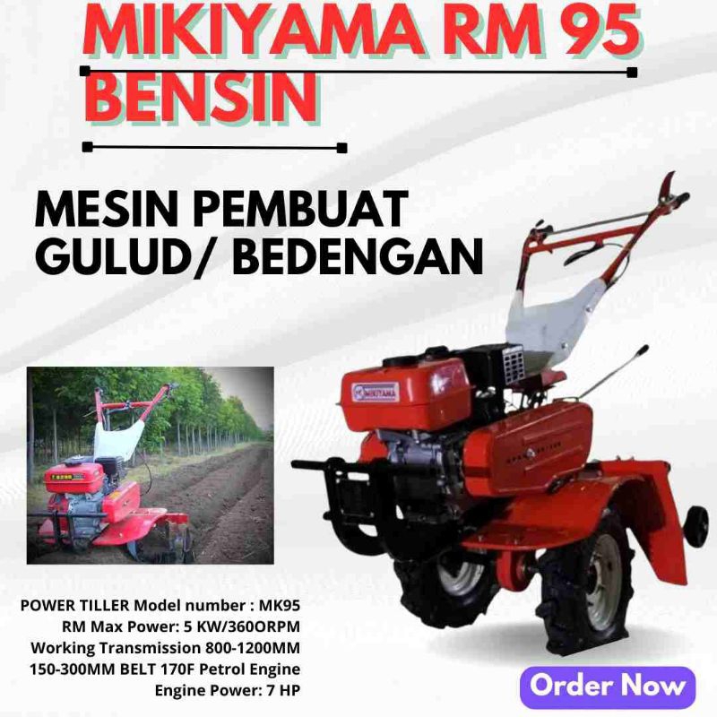 TRAKTOR MINI , CULTIVATOR MINI MIKIYAMA, MINI CULTIVATOR, MESIN BAJAK MINI , MESIN PEMBUAT BEDENGAN